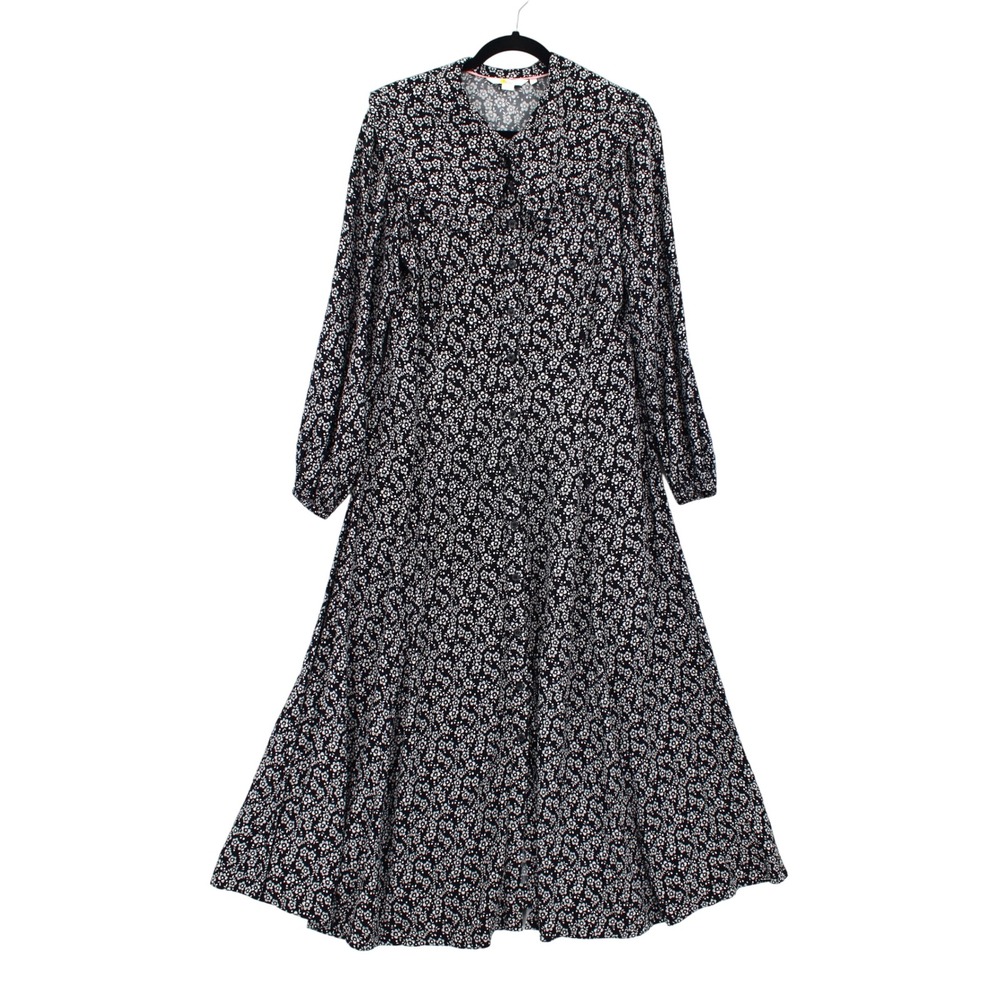 Boden Floral Midi Shirt Dress Peter Pan Collar US 8 UK 12